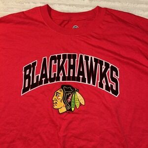 Chicago Blackhawks Red Logo T Shirt 3XL Majestic NHL NWT COTTON